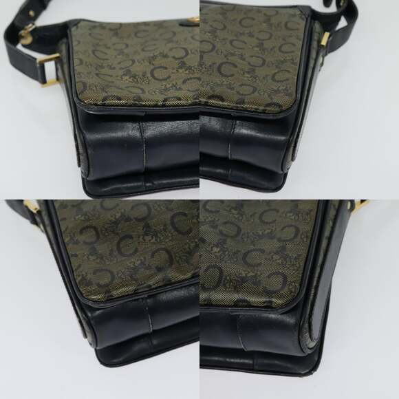 CELINE C Sulky Shoulder Bag Pvc Navy Gold - Picture 10 of 12